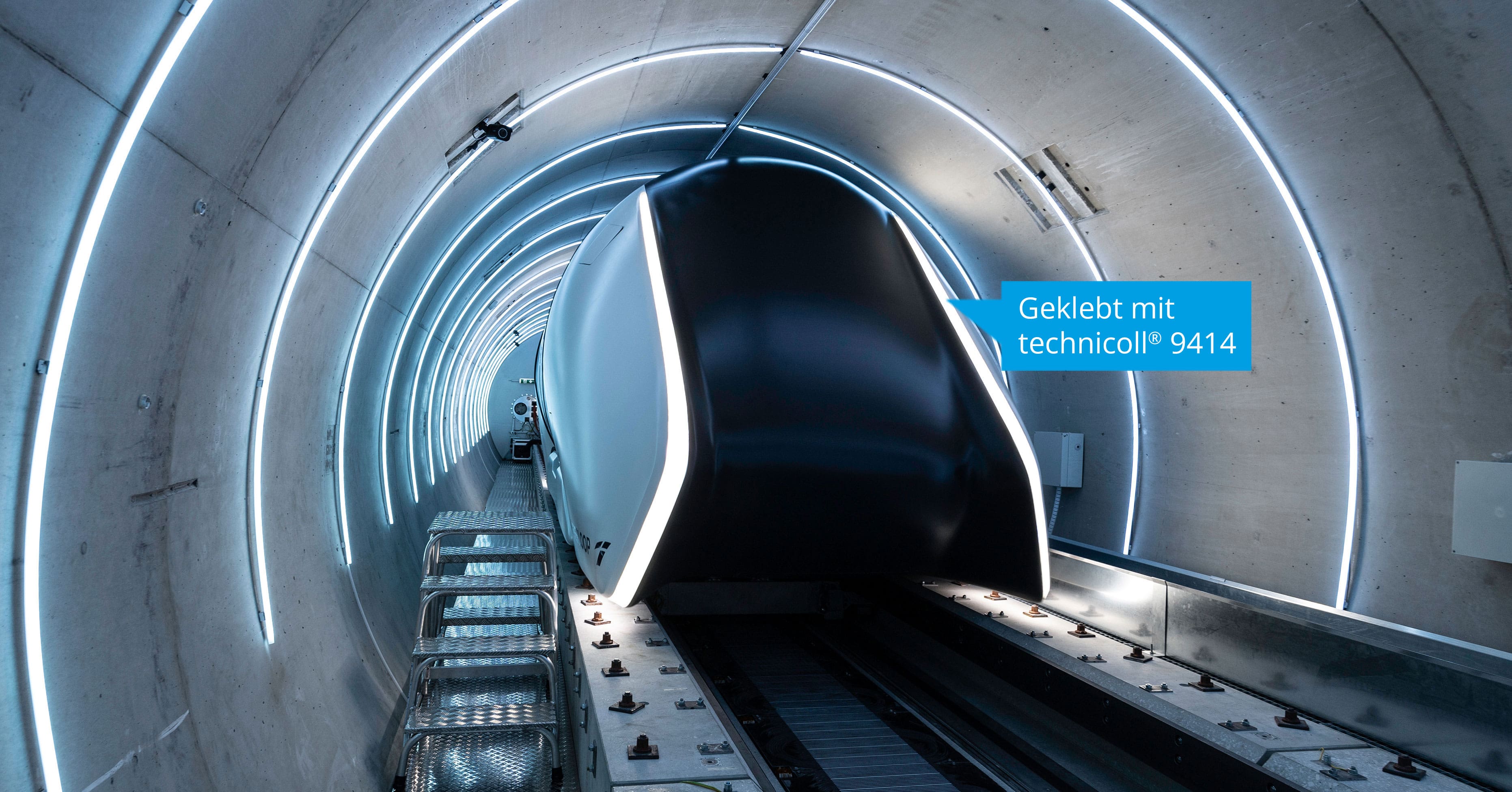 Ein Klebstoff bringt Licht in den Hyperloop