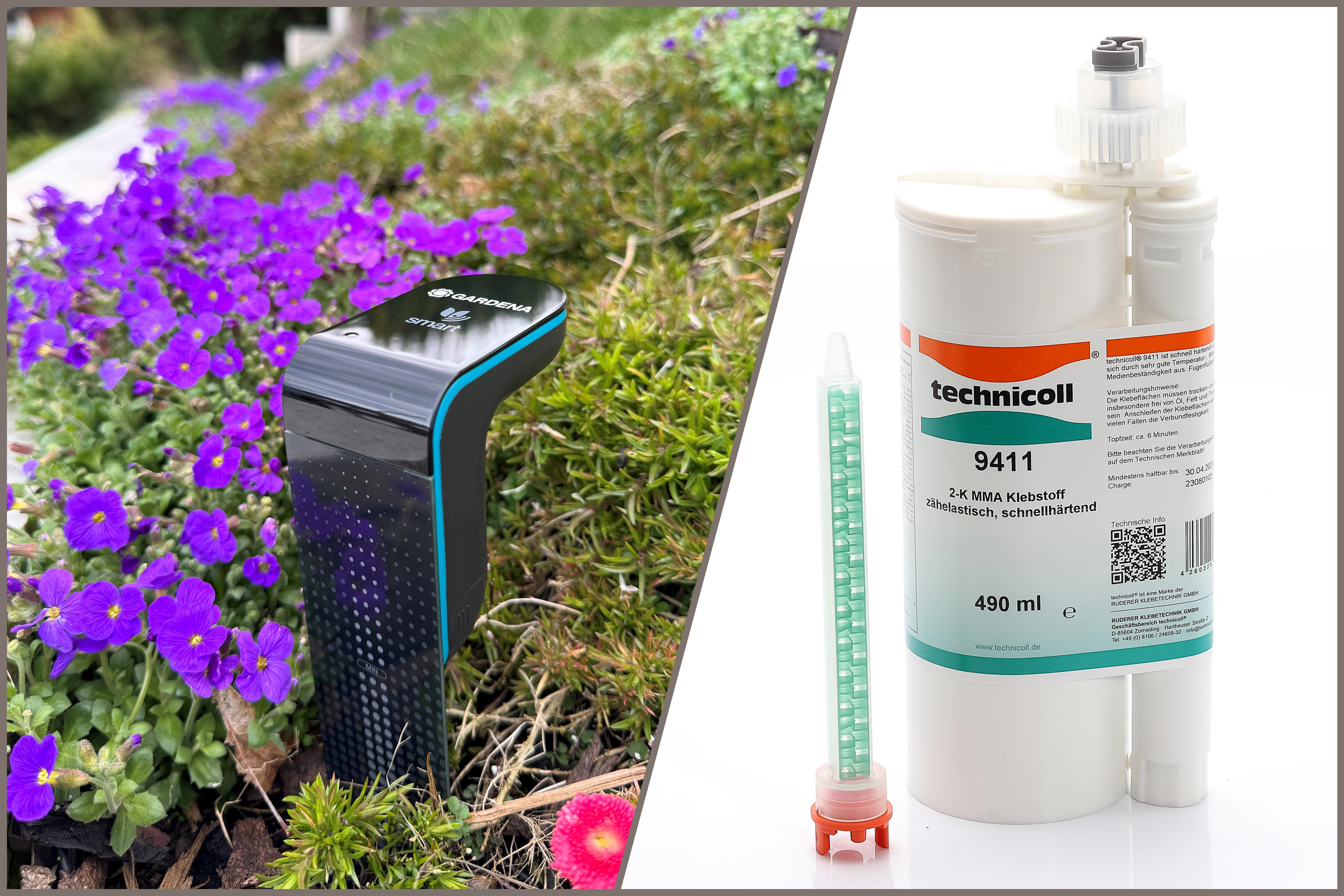 Gardena Sensor smart verklebt mit technicoll® 9411